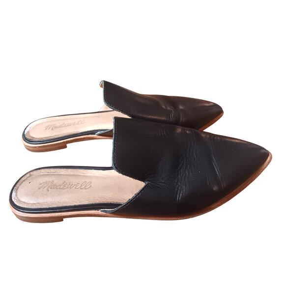 Madewell Jemma Mule flats black leather size 7.5 - Picture 2 of 5